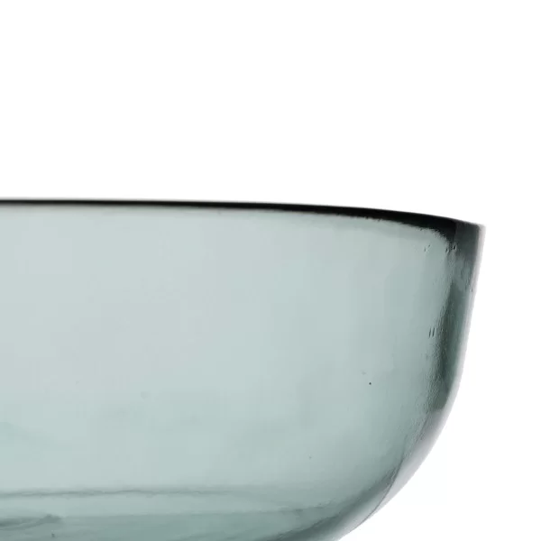 Centerpiece 30 x 30 x 8,5 cm recycled glass Green