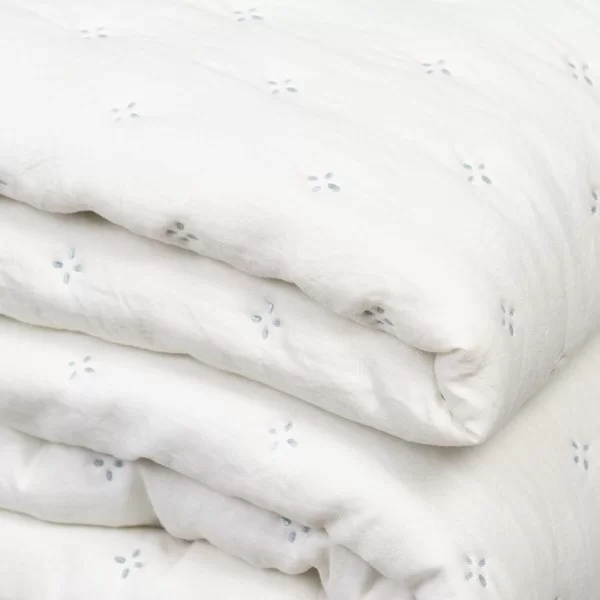 Bedspread (quilt) 230 x 280 cm Blue Cream