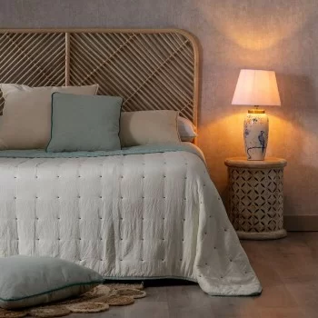 Bedspread (quilt) 270 x 280 cm Blue Cream 2