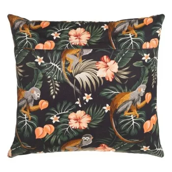 Cushion Jungle Black 50 x 50 x 2 cm 2