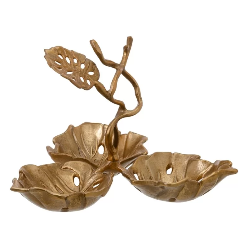 Centerpiece 28,5 x 28,5 x 20 cm Golden Aluminium