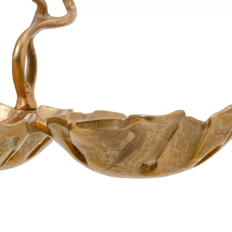 Centerpiece 28,5 x 28,5 x 20 cm Golden Aluminium