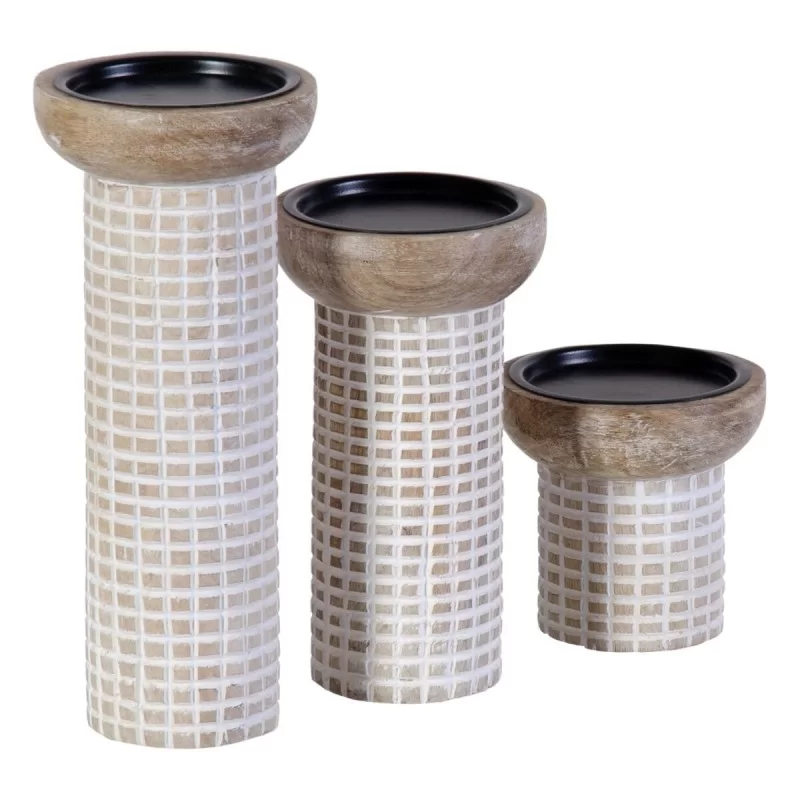 Candleholder 10,5 x 10,5 x 25 cm White Mango...