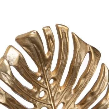 Candleholder 16 x 11 x 26 cm Black Golden Metal 2