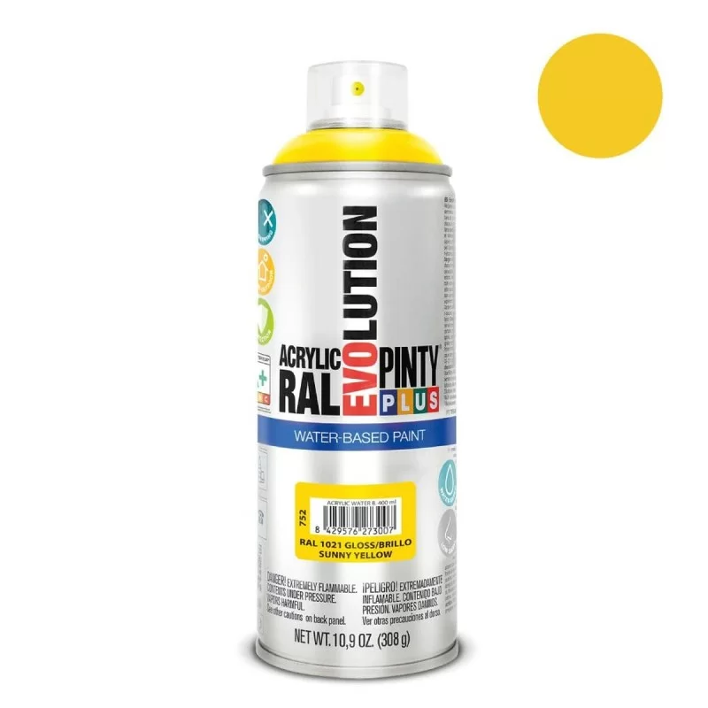 Spray paint Pintyplus Evolution RAL 1021 Water...