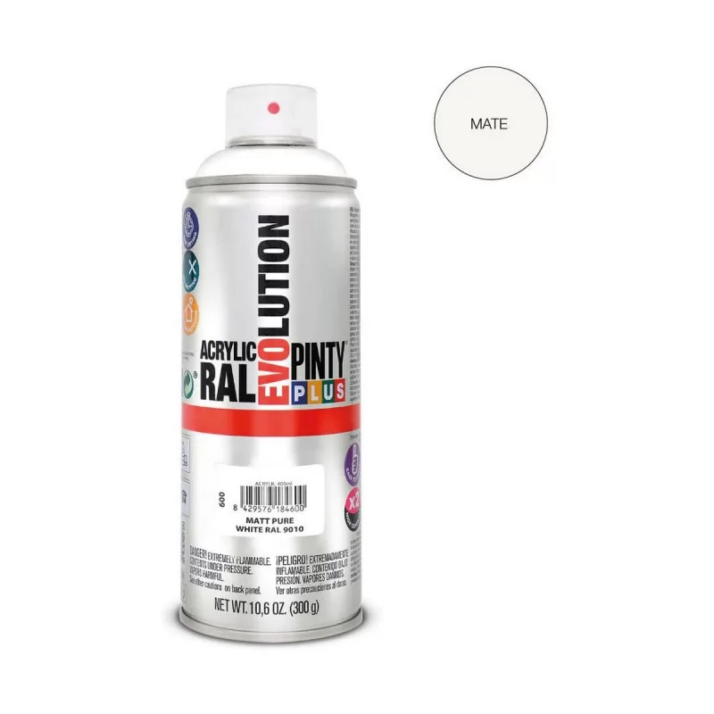 Spray paint Pintyplus Evolution RAL 9010 400 ml...