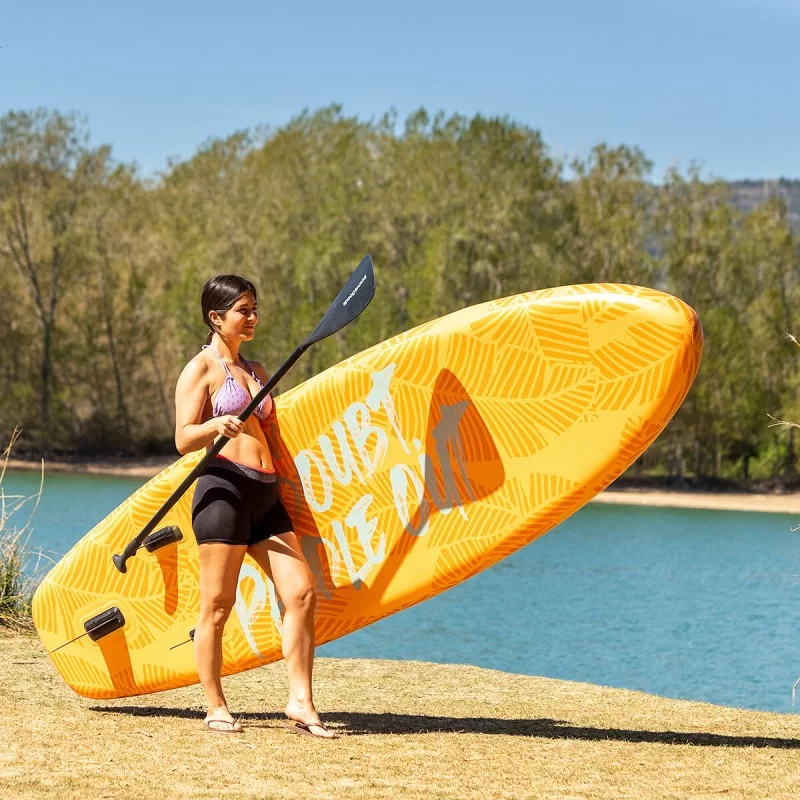 2-in-1 Inflatable Paddle Surf Board with Seat...