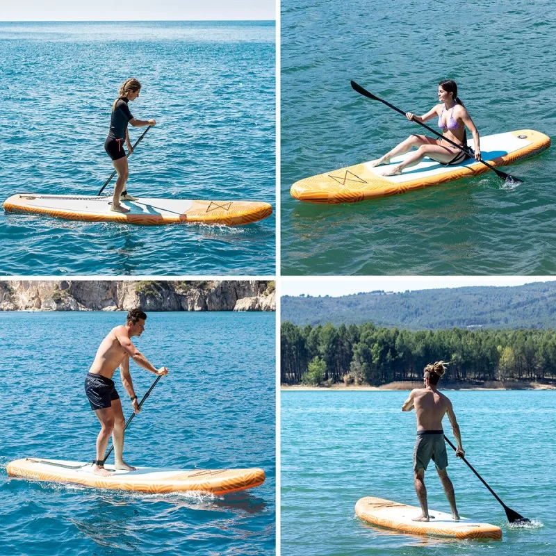 2-in-1 Inflatable Paddle Surf Board with Seat...