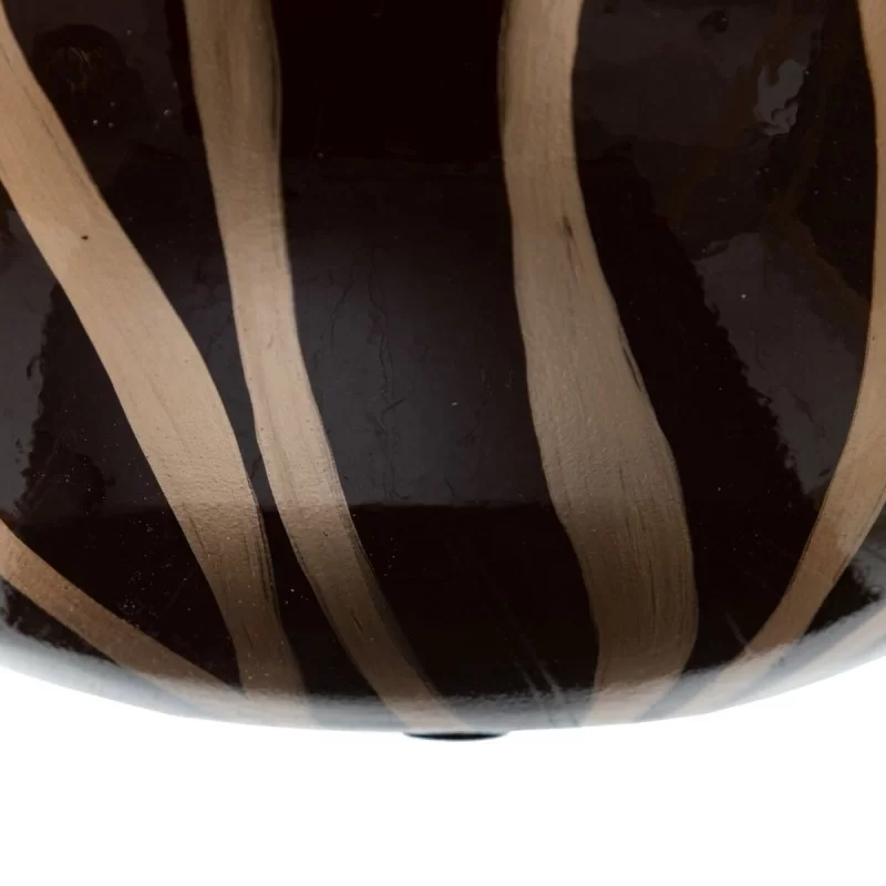 Vase 24,5 x 24,5 x 20 cm Zebra Ceramic Golden...