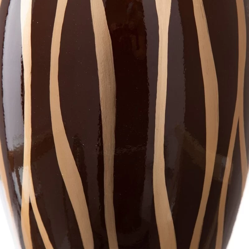 Vase 21,5 x 21,5 x 36 cm Zebra Ceramic Golden...