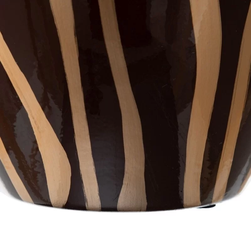 Vase 21,5 x 21,5 x 36 cm Zebra Ceramic Golden...