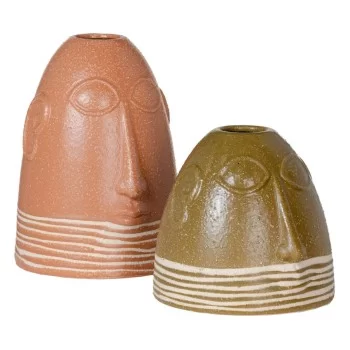 Vase 18 x 17 x 16 cm Ceramic Brown 2