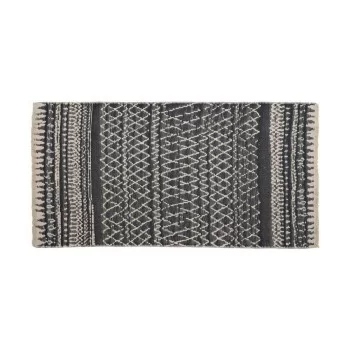 Carpet 80 x 150 cm Grey Beige Cotton 2