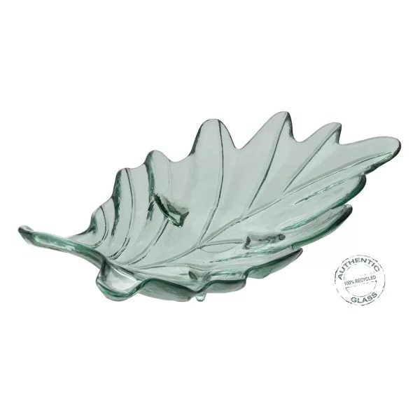 Centerpiece 35 x 19,5 x 11 cm recycled glass Green