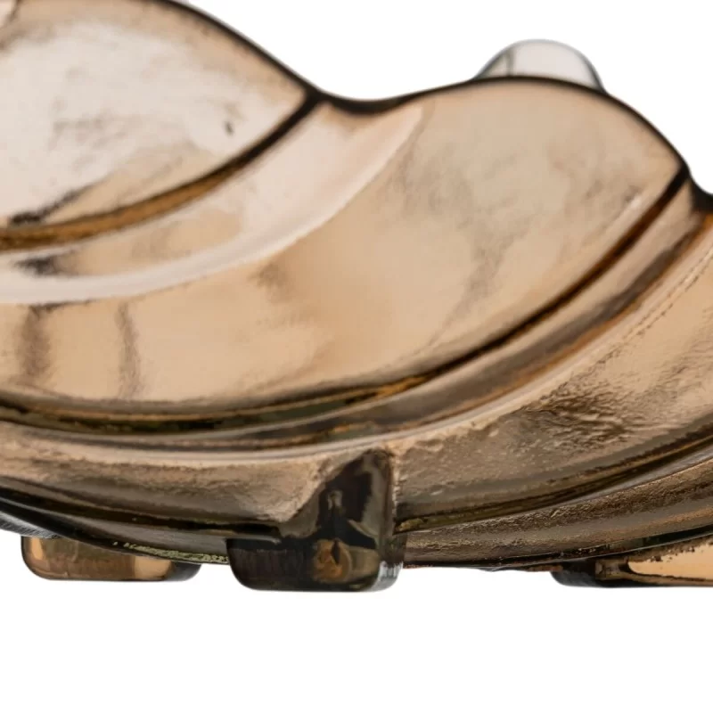 Centerpiece 46 x 25 x 12 cm recycled glass Caramel