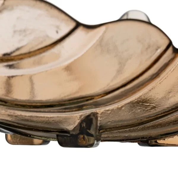 Centerpiece 46 x 25 x 12 cm recycled glass Caramel