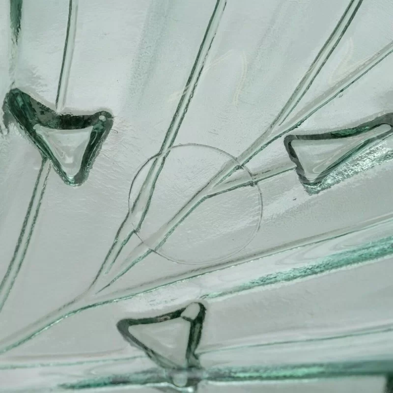 Centerpiece 46 x 25 x 12 cm recycled glass Green