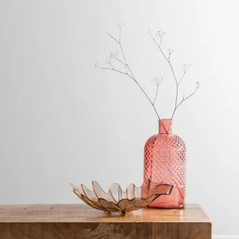 Centerpiece 35 x 19,5 x 11 cm recycled glass Caramel 2