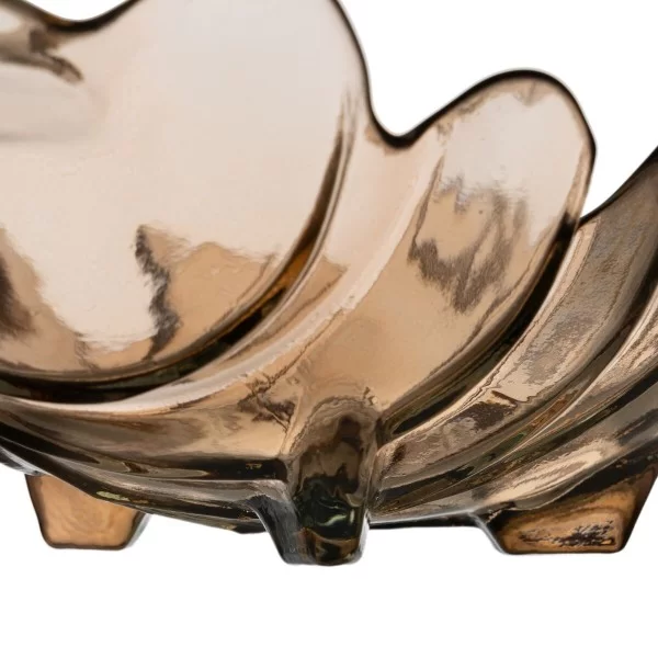 Centerpiece 35 x 19,5 x 11 cm recycled glass Caramel