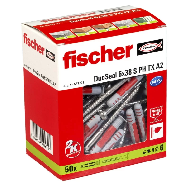 Wall plugs and screws Fischer DuoSeal 557727 S...
