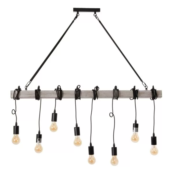 Ceiling Light 107 x 5 x 15 cm Black Metal