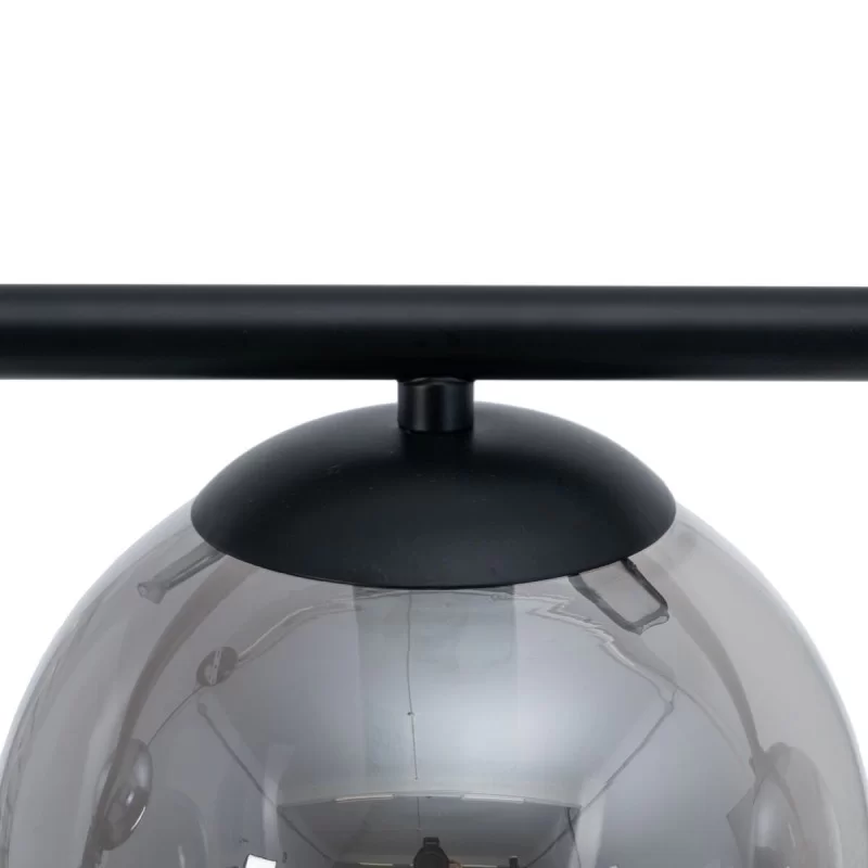 Ceiling Light 100 x 15 x 30 cm Crystal Black Metal