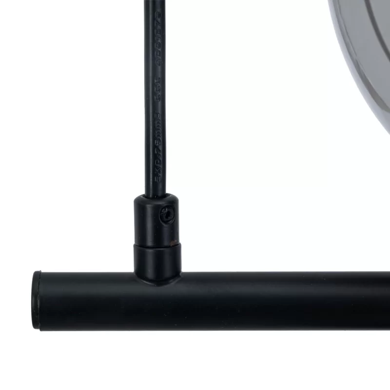 Ceiling Light 100 x 15 x 30 cm Crystal Black Metal