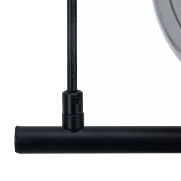 Ceiling Light 100 x 15 x 30 cm Crystal Black Metal