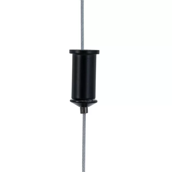 Ceiling Light 100 x 15 x 30 cm Crystal Black Metal