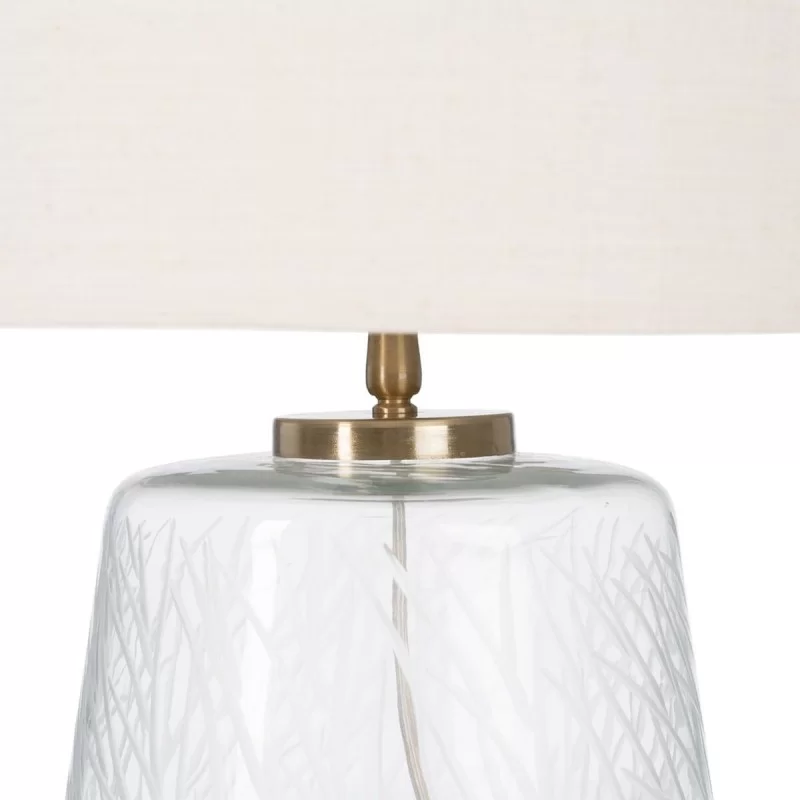 Desk lamp White Golden Cotton Metal Crystal...