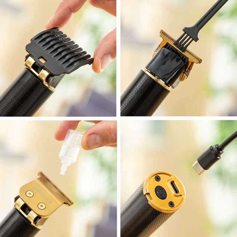 Professional Rechargeable Hair Clipper with...