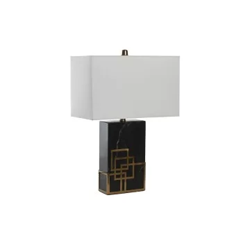 Desk lamp DKD Home Decor White Black Golden Metal 60 W...