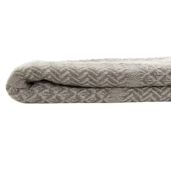 Blanket DKD Home Decor 130 x 170 x 1 cm Beige 2