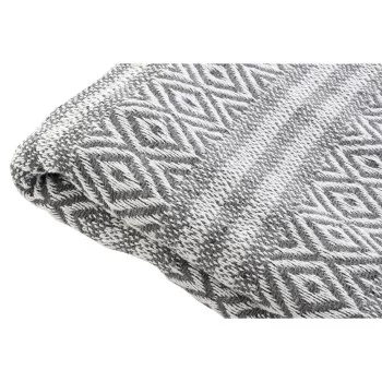 Blanket DKD Home Decor 130 x 170 x 1 cm Grey 2