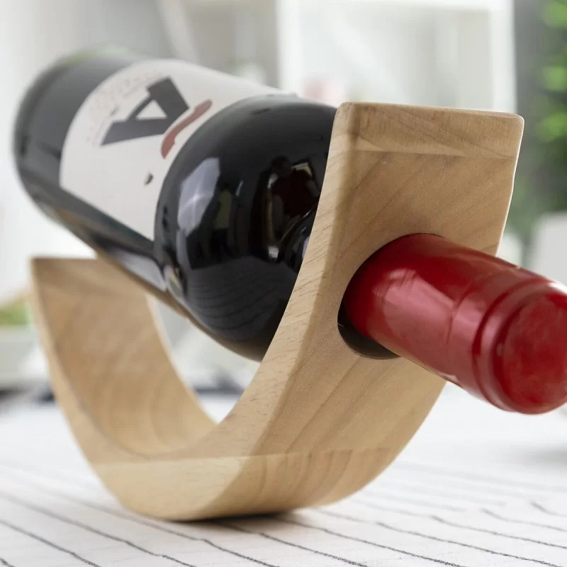Floating Wooden Wine Bottle Holder Woolance...