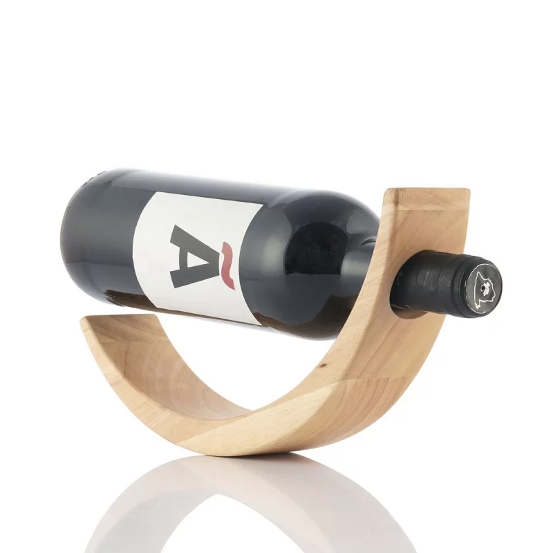Floating Wooden Wine Bottle Holder Woolance...