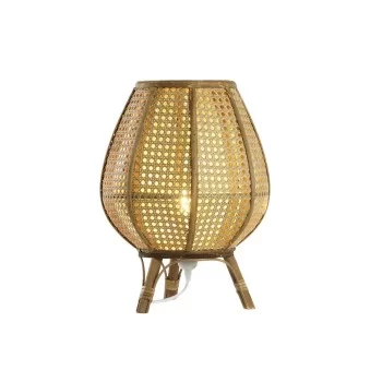 Desk lamp DKD Home Decor Brown Rattan 50 W (29 x 29 x 40 cm) 2