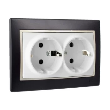 Plug socket Solera Europa erp60/2nu Bipolar Double Black...