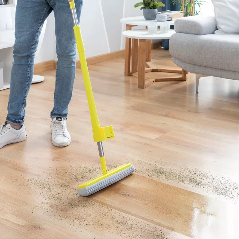 2-in-1 Dust Mop-Floor Mop with Self-wringing...