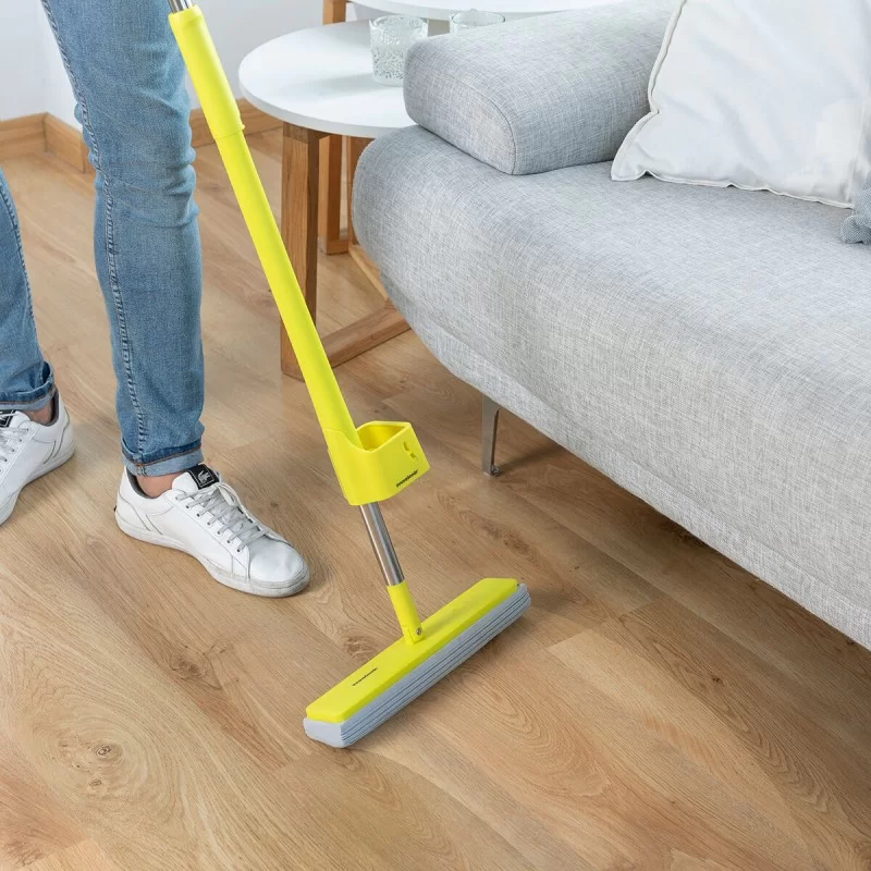 2-in-1 Dust Mop-Floor Mop with Self-wringing...