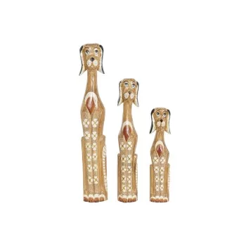 Decorative Figure DKD Home Decor White Brown Dog Tropical...