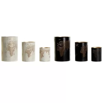 Table Mat Set DKD Home Decor White Black Metal 15 x 15 x...