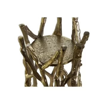 Candleholder DKD Home Decor Golden Aluminium 13 x 13 x 23 cm 2