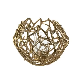 Candleholder DKD Home Decor Golden Aluminium Crystal 30 x...