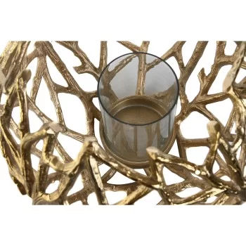 Candleholder DKD Home Decor Golden Aluminium Crystal 30 x... 2