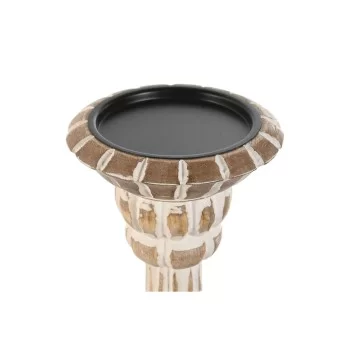 Candleholder Home ESPRIT White Natural Metal Mango wood... 2