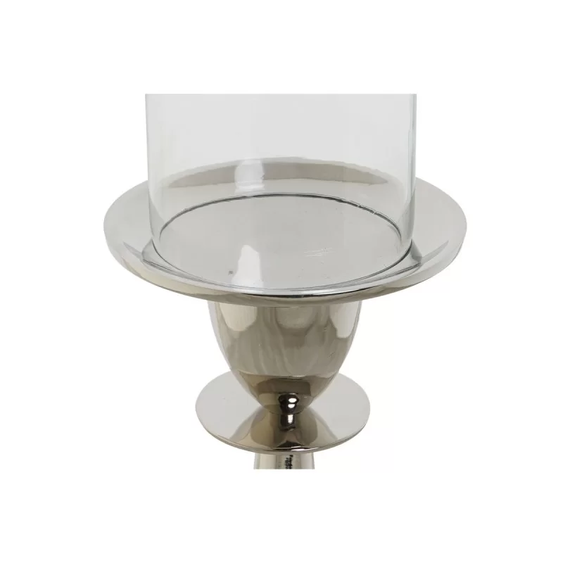 Candleholder DKD Home Decor Silver Aluminium...