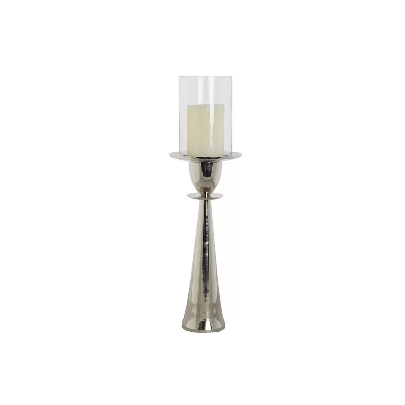 Candleholder DKD Home Decor Silver Aluminium...