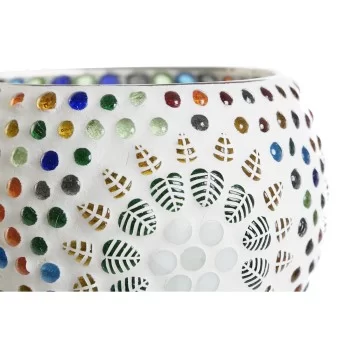 Candleholder DKD Home Decor White Multicolour Crystal 13... 2