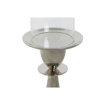 Candleholder DKD Home Decor Silver Aluminium Crystal 14 x... 2